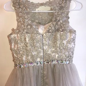 formal grey dress